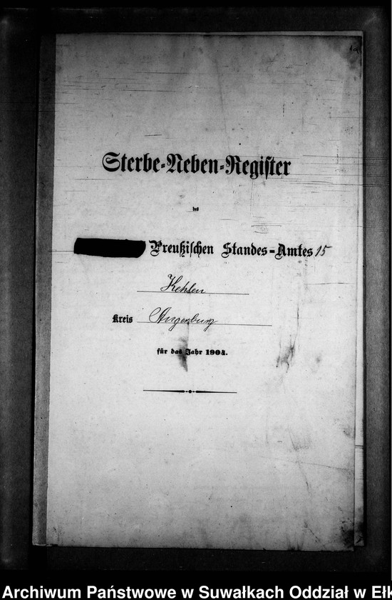 image.from.unit.number "Sterbe-Neben-Register des Preussischen Standes-Amtes Kehlen Kreis Angerburg"