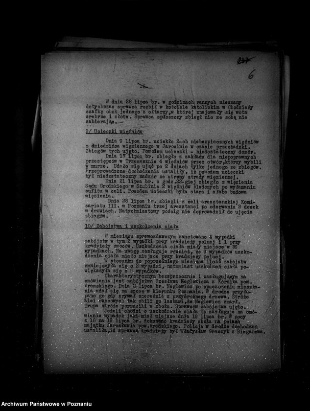 Obraz 11 z jednostki "Sprawozdania okresowe /miesięczne ze stanu bezpieczeństwa/ za miesiące lipiec, sierpień, wrzesień 1937 r. /nr 7-9/"