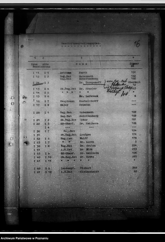 Obraz 20 z jednostki "Geschäftsverteilungsplan. Luftschutz und Bradwache"