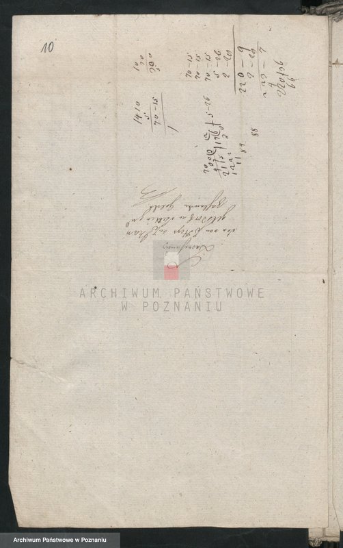 image.from.unit.number "Brechnung der Activorum et Passivorum der Stadt Lissa; język niemiecki"