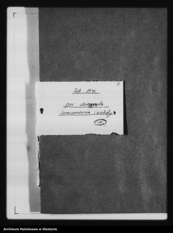 image.from.unit.number "Sprawozdania i ankiety szkód wojennych pow. Morąg i Mrągowo"