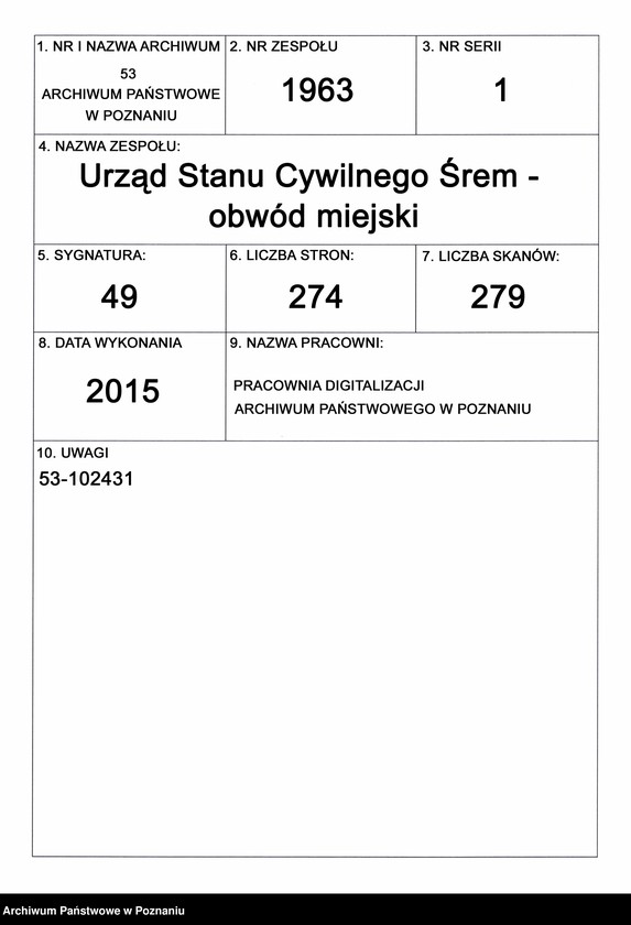 Obraz 1 z jednostki "Księga urodzeń t. II"