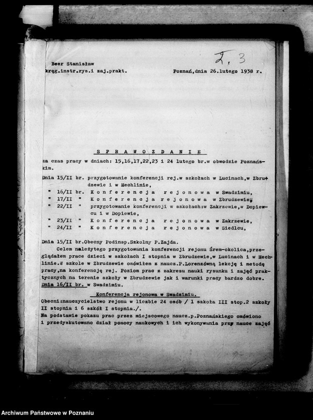 Obraz 6 z jednostki "[Sprawozdania z kursów wyrobu pomocy naukowych na terenie okręgu poznańskiego]"