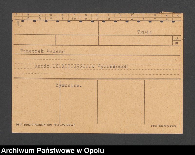 Obraz 4 z jednostki "[Pendziallek Peter, zam. Ratibor]"