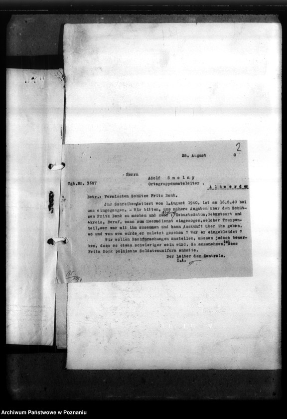 Obraz 6 z jednostki "Fritz Bonk aus Marschallsfelde, Kreis Kempen (Kępno)"