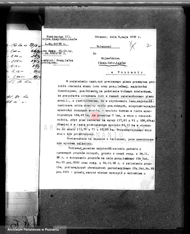 Obraz 11 z jednostki "Nadzór nad gospodarką w lasach majątku Czerniejewo powiecie gnieźnieńskim"