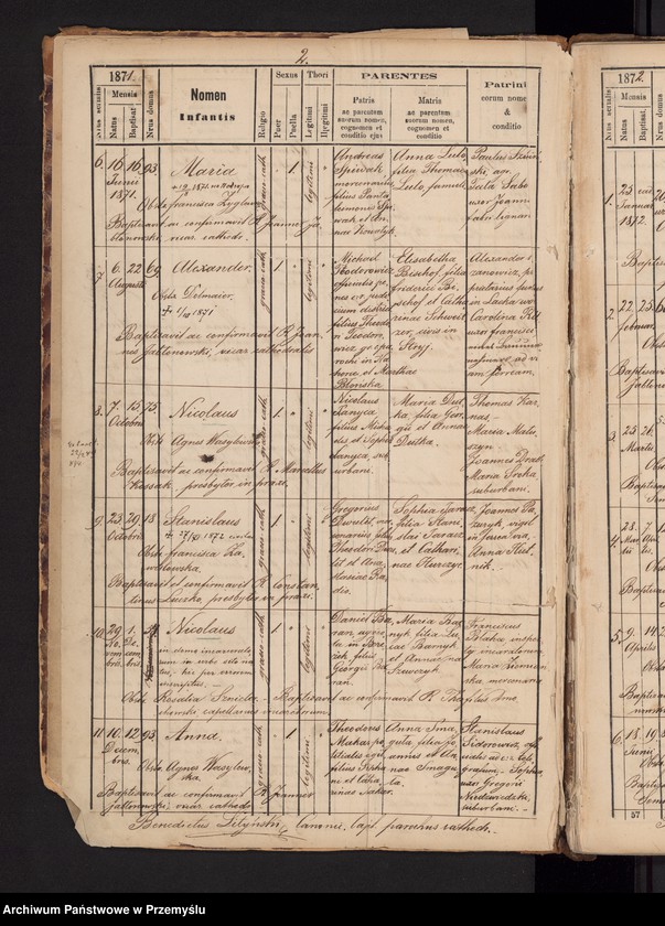 image.from.unit.number "Tom IIndus Liber metrices natorum ac baptisatorum gr.cath. ecclesia cathedralis ac parochialis Premisliensis pro suburbio Podzamcze cum Podskale et Krzemieniec et Kruhel [Tom II Księga metrykalna urodzonych i ochrzczonych greckokatolickiej cerkwi katedralnej i parafialnej przemyskiej z przedmieściami Podzamcze z Podskalem i Krzemieniec i Kruhel]"
