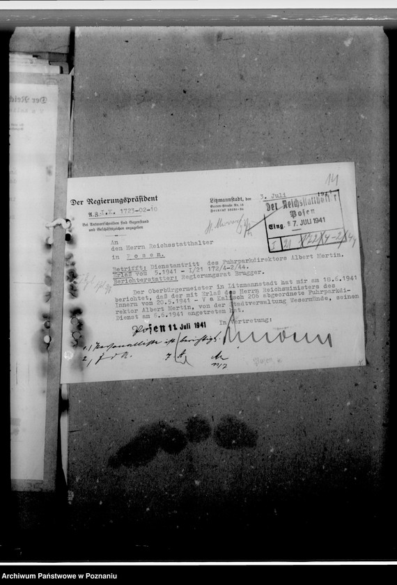 Obraz 18 z jednostki "Mertin, Albert - urzędnik"