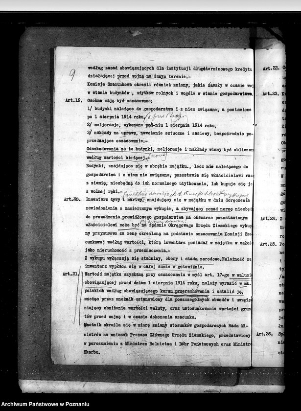 Obraz 14 z jednostki "Sprawy prawne projekty ustaw i rozporządzeń do Sejmu Ustawodawczego"