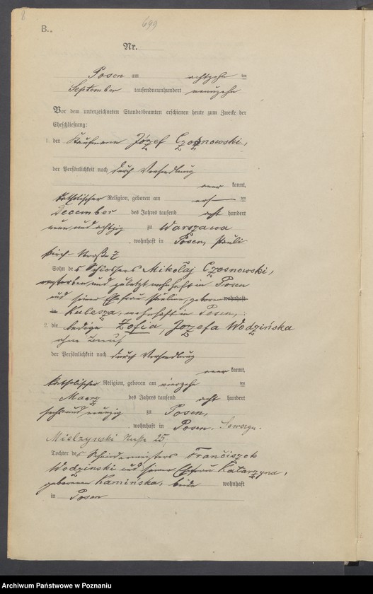 Obraz 10 z jednostki "Księga miejscowa małżeństw tom V [Rejestr główny małżeństw]"