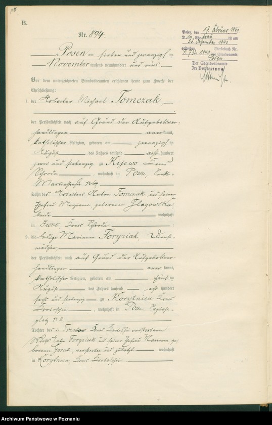 Obraz 13 z jednostki "Księga miejscowa małżeństw t. IV"