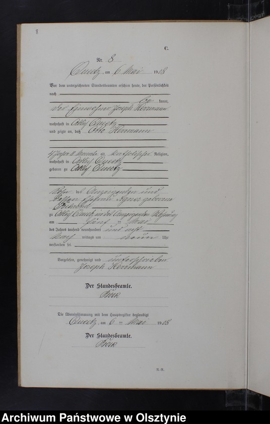 image.from.unit.number "Sterbe-Neben-Register Nr 1 - 23"