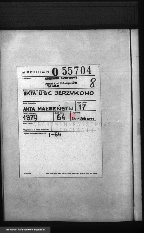 Obraz 1 z jednostki "Księga małżeństw"