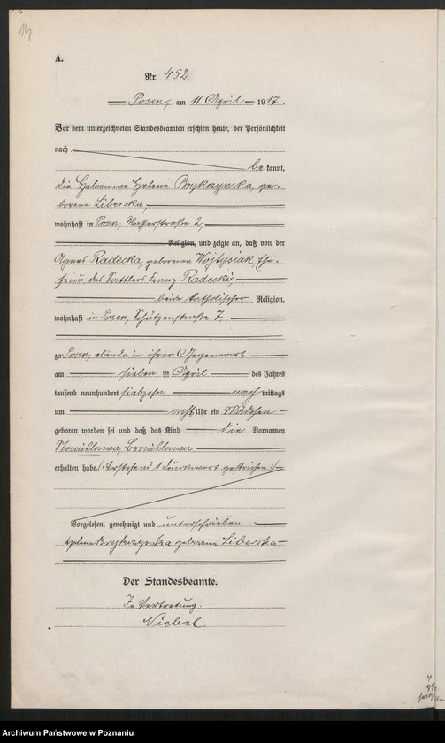 Obraz 16 z jednostki "Księga miejscowa urodzeń tom II [Rejestr główny urodzeń]"