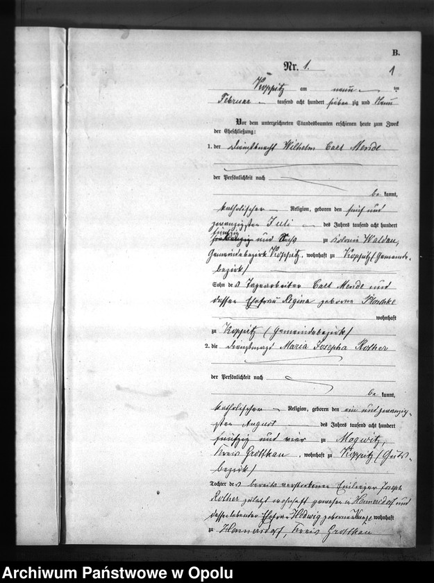 Obraz 4 z jednostki "USC Kopice. Księga akt małżeństw rok 1879"
