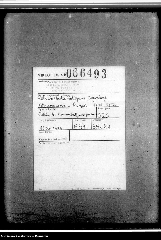 Obraz 2 z jednostki "Okólniki, komunikaty, korespondencja"