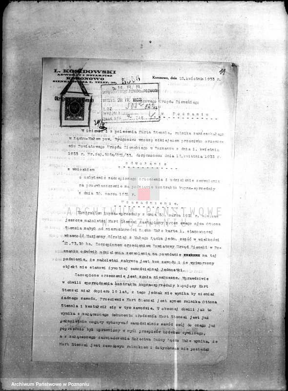 Obraz 15 z jednostki "/Sprawy przewłaszczeń nieruchomości ziemskich w powiecie bydgoskim/"