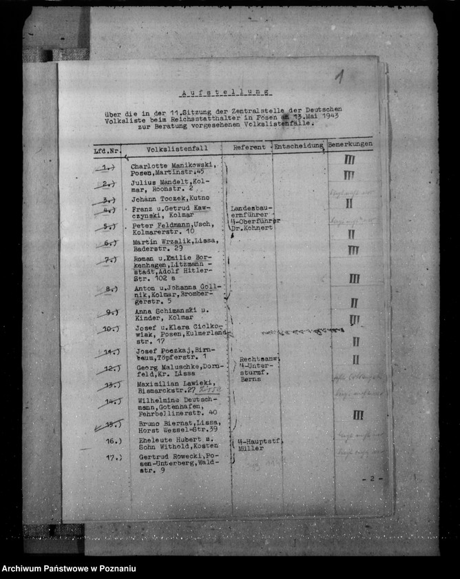 Obraz 5 z jednostki "Aktenauszüge für die 11.Sitzung der Zentralstelle der Deutschen Volksliste"
