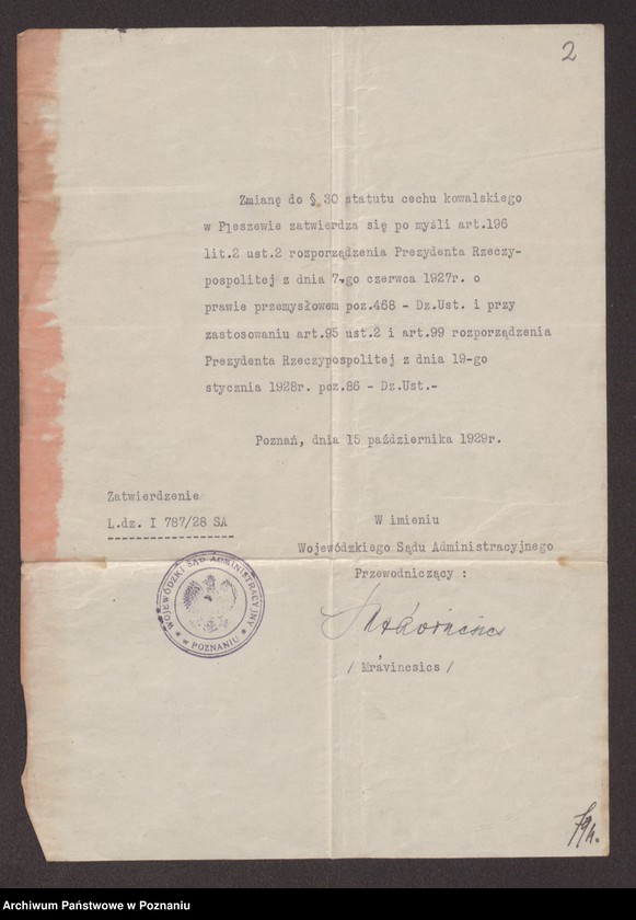 image.from.unit.number "Statut cechu kowalskiego w Pleszewie"