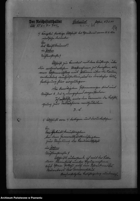 Obraz 18 z jednostki "Bauarbeiten für die Reichsuniversitât Posen"