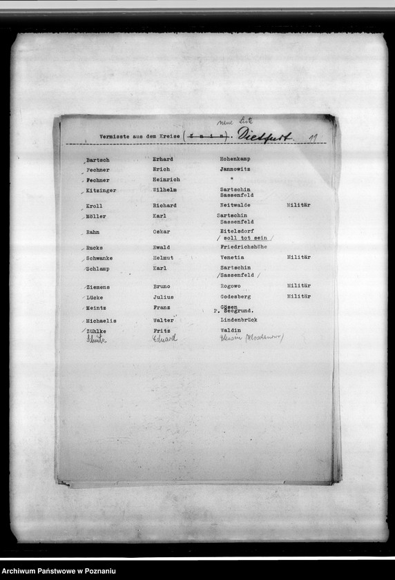 Obraz 15 z jednostki "Spisy miejscowych Niemców, którzy zginęli w 1939 roku"