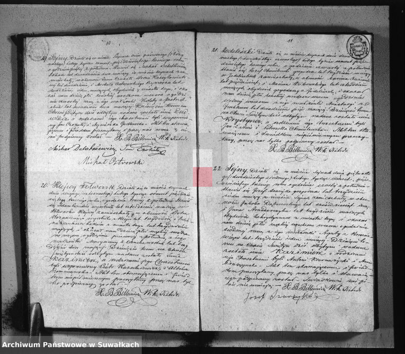 Obraz 9 z jednostki "Duplikat urodzonych, zaślubionych i umarłych parafii sejneńskiej z roku 1853"