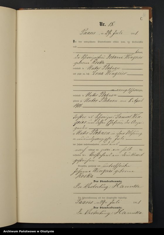 image.from.unit.number "Sterbe-Neben-Register Nr 1 - 25"