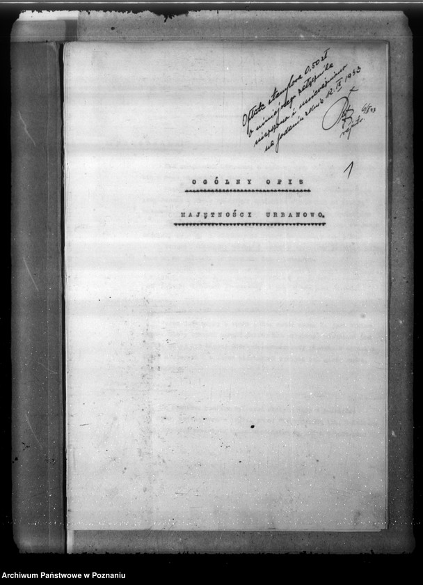 Obraz 5 z jednostki "Plan urządzenia gospodarstwa leśnego dla lasu majętności Urbanowo powiat nowotomyski 1933-1943"