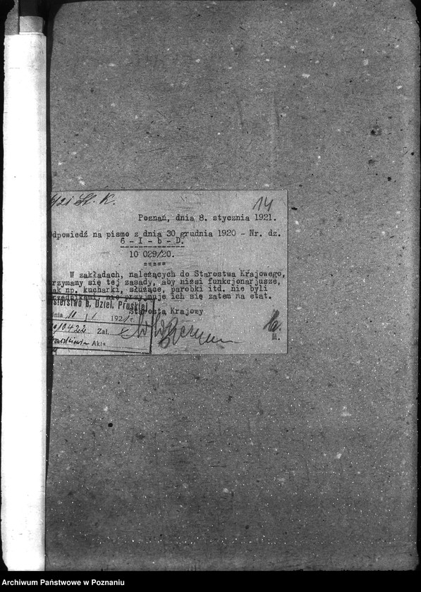 image.from.unit.number "Sprawy osobowe Państw. Inst. Nauk. Rolniczy w Bydgoszczy etatyzowanie funkcjonariuszy niższych"