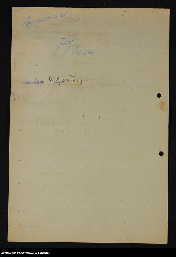 image.from.unit.number "[Wnioski o wydanie dowodów osobistych oraz nie odebrane dowody Ajzenberg Dewora - Ajzenman Szamszon]"