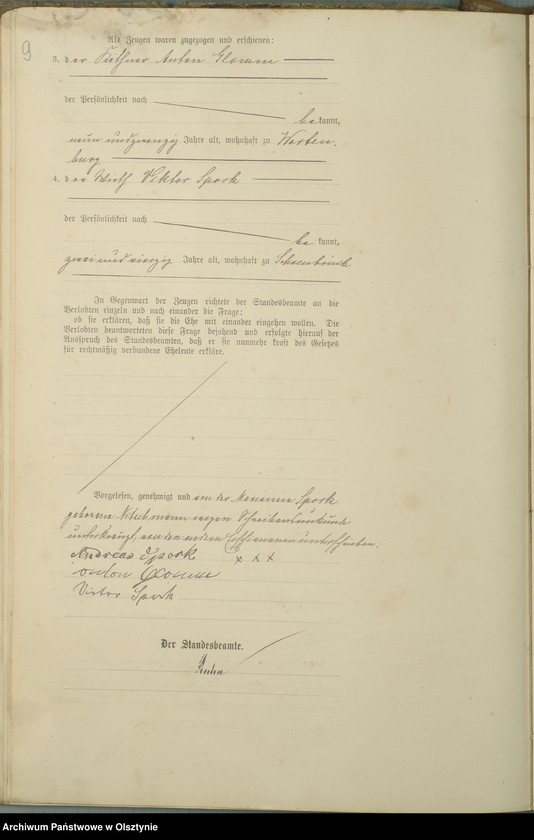 image.from.unit.number "Heiraths-Haupt-Register Nr 1 - 9"