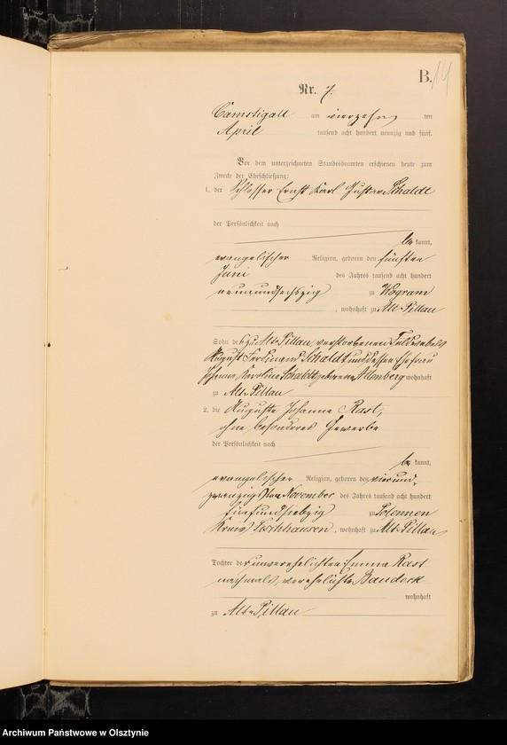 image.from.unit.number "Heiraths-Haupt-Register Nr 1 - 29"