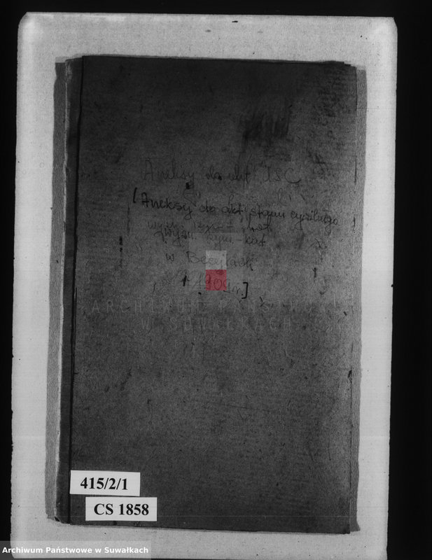 image.from.unit.number "[Aneksy do akt stanu cywilnego wyznania rzymsko-katolickiego w Becejłach- 1909 r.]"