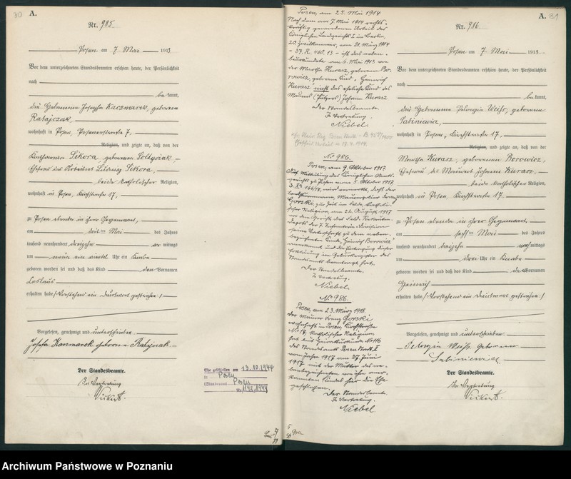 Obraz 18 z jednostki "Księga miejscowa urodzeń tom III [Rejestr główny urodzeń]"