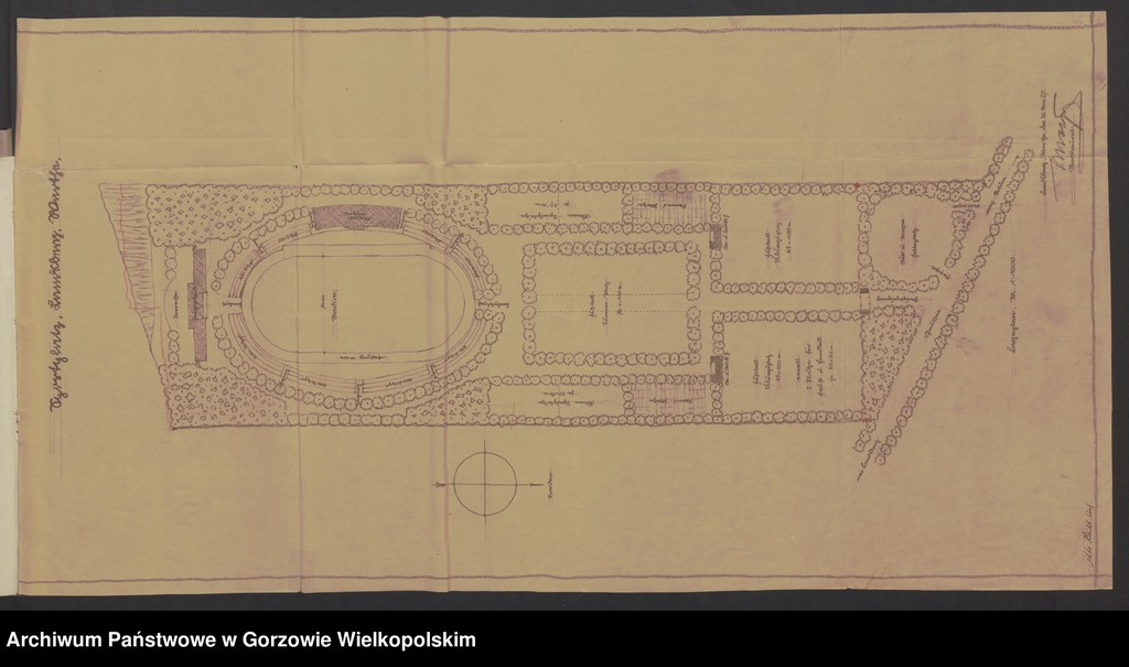image.from.collection.number "Plany i projekty budowy stadionu sportowego przy Soldiner Strasse (ul. Konstytucji 3 Maja) z okresu 1925-1931.111"