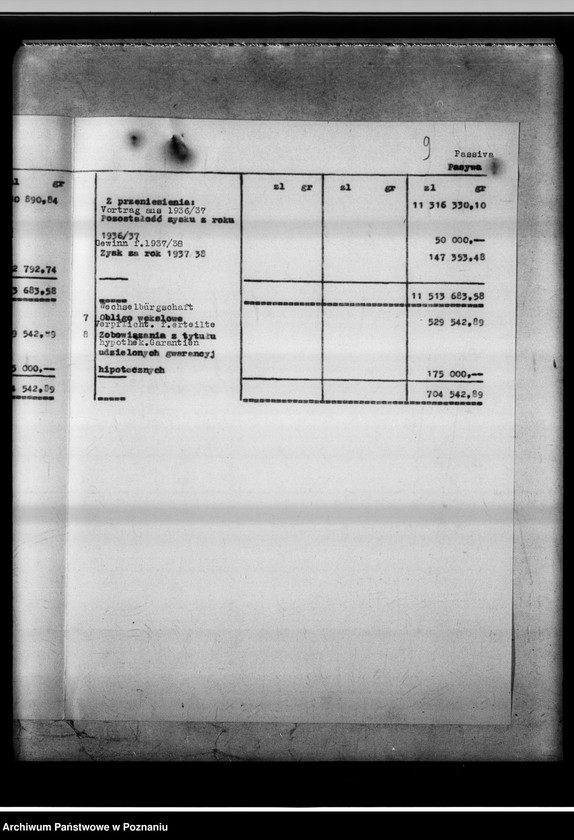 Obraz 13 z jednostki "[Poznańska Spółka Okowiciana - bilans]."