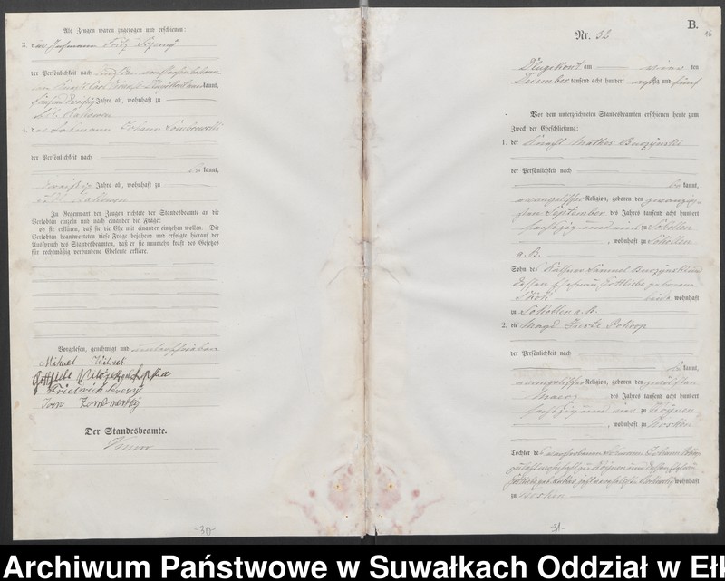 image.from.unit.number "[Heiraths-Haupt-Register des Königlichen Preussischen Standes-Amtes Kumilsko Kreis Johannisburg]"