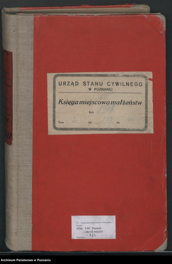 Obraz 2 z jednostki "Księga miejscowa małżeństw tom II [Rejestr główny małżeństw]"