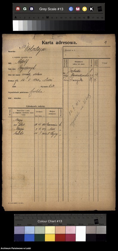 Obraz 3 z jednostki "[Spis ludności Łodzi] Wolsztajn - Wołoszyński"