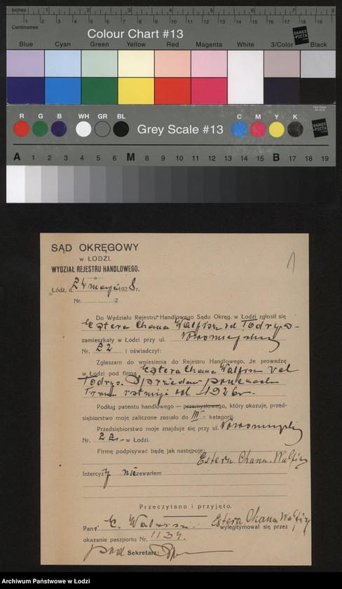 Obraz 3 z jednostki "Estera Chana Wolfisz vel Tadrys – sprzedaż pończoch"