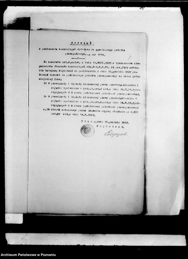 Obraz 12 z jednostki "Podatki Komunalne miasta Zduny"