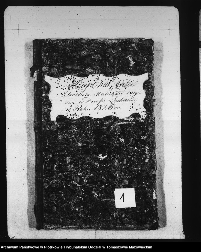 Obraz z jednostki "Duplikat Aktów Urodzenia Małżeństw i Zejścia w Parafii Lubania w Roku 1826"