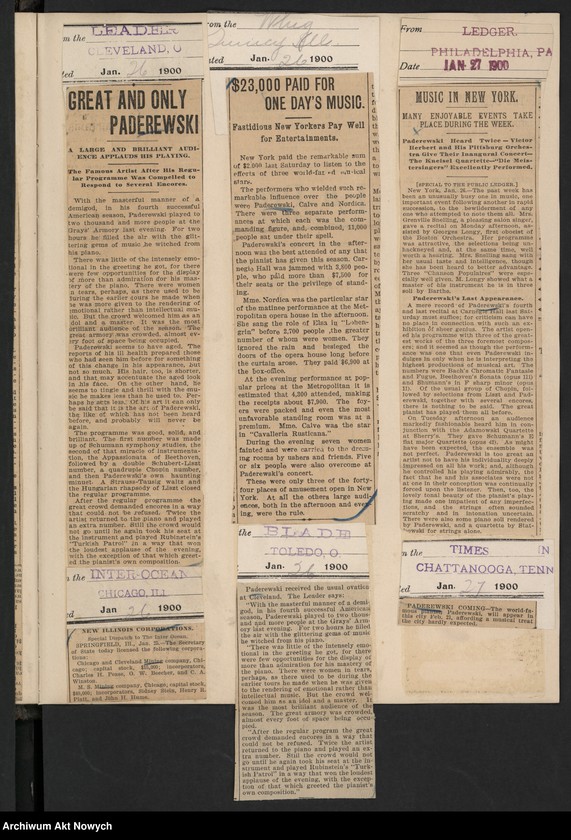 image.from.unit.number "Amèrique 1900 (Wycinki prasowe dotyczące tournée i koncertów w Stanach Zjednoczonych i Meksyku)"