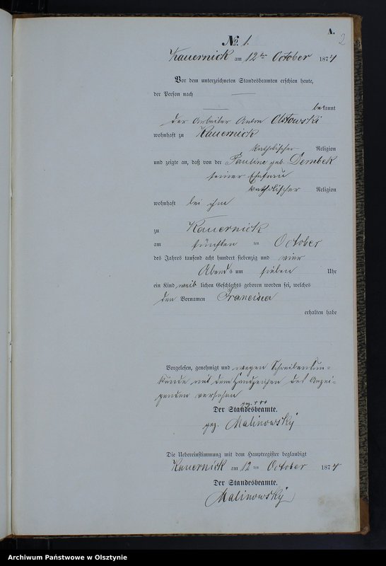 image.from.team "Urząd Stanu Cywilnego w Kurzętniku pow. nowomiejski"