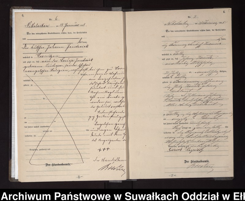 image.from.unit.number "Sterbe-Haupt-Register des Königlichen Preussischen Standes-Amtes Nikolaiken Kreis Sensburg"