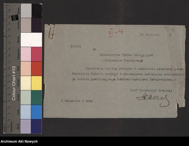 image.from.unit.number "Zniesienie wyroków Ewangelickich Sądów Konsystorskich: Augsburskiego i Reformowanego, o sześcioletnim terminie zakazu wstąpienia w ponowne związki małżeńskie oraz zakazu 10 miesięcznego.Reskrypty Naczelnika Państwa, wnioski, korespondencja z Min. Wyznań Religijnych i Oświecenia Publicznego"