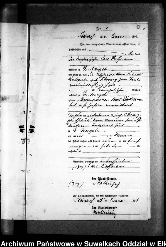 image.from.unit.number "Sterbe-Neben-Register des Preussischen Standes-Amtes Gr. Strengeln Kreis Angerburg"