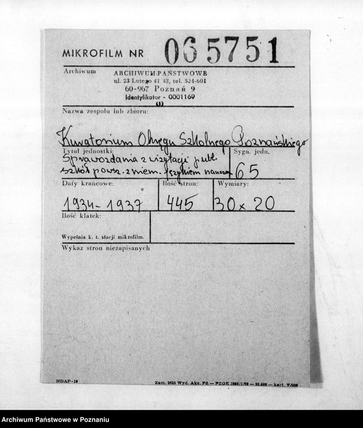 Obraz 2 z jednostki "Sprawozdania z wizytacji publicznych szkół powszechnych z niemieckim językiem nauczania"