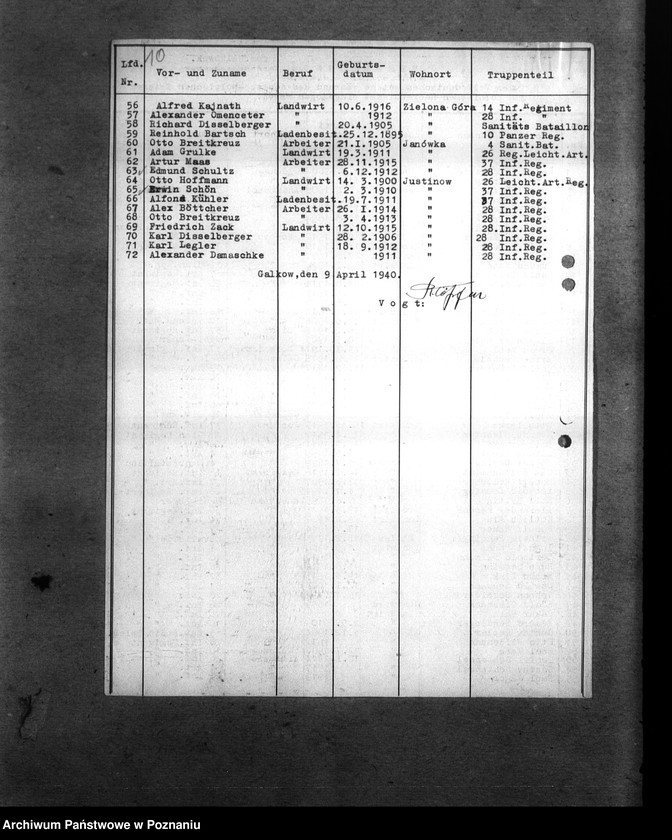 Obraz 13 z jednostki "Amtliche Meldungen Kreis Litzmannstadt (Łódź)"
