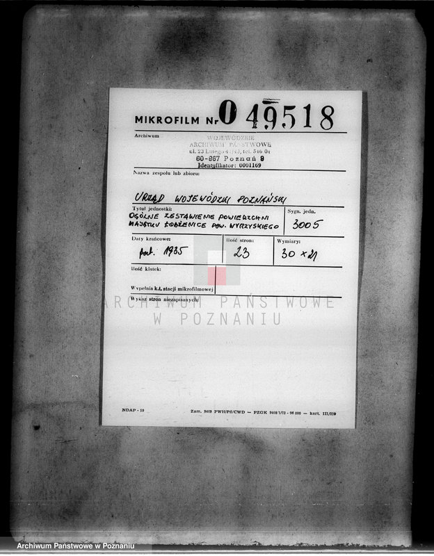 Obraz 2 z jednostki "Ogólne zestawienie powierzchni majątku Łobżenice powiatu wyrzyskiego"